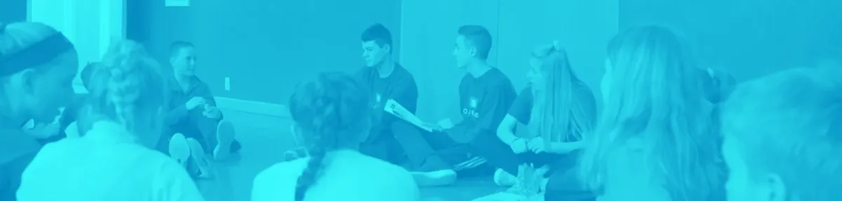 Students sitting in a circle during a Project B3 session